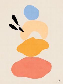 Illustration abstraite aux formes douces